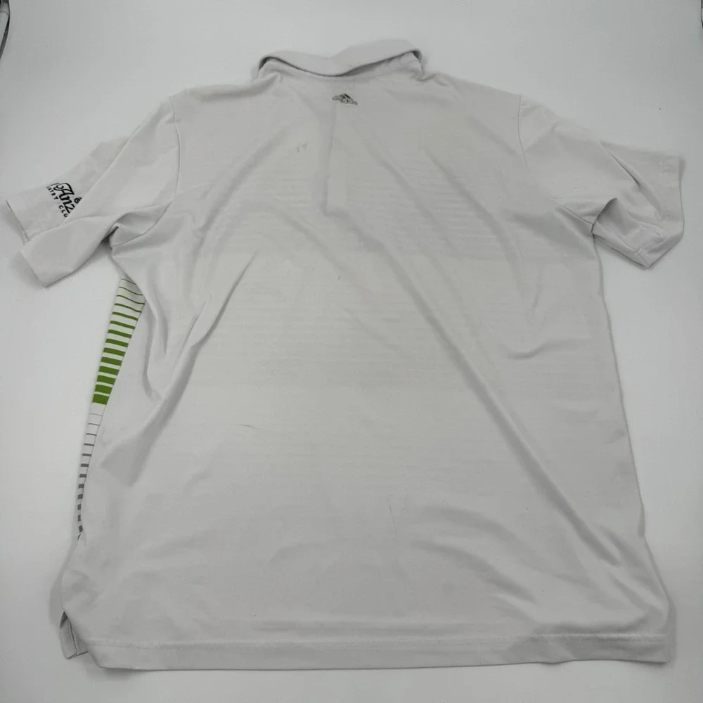 Adidas Mens Shirt X-Large Black Green Stripe de Anza Country Club Golf‎ Polo